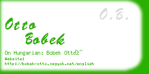 otto bobek business card